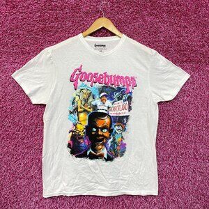 Goosebumps RL Stine Horror Series Cover Art Collage Tee L